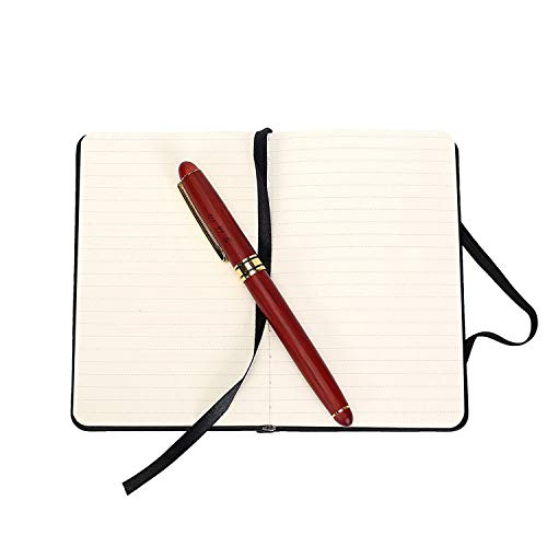 ZZTX 2 Pack Small Pocket Notebook 3.5" x 5.5" Hardcover Lined Paper Mini Notepad with Black Leather Sketchbook Composition Notebook - Image 3