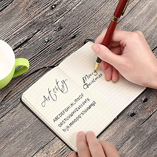 ZZTX 2 Pack Small Pocket Notebook 3.5" x 5.5" Hardcover Lined Paper Mini Notepad with Black Leather Sketchbook Composition Notebook - Image 4