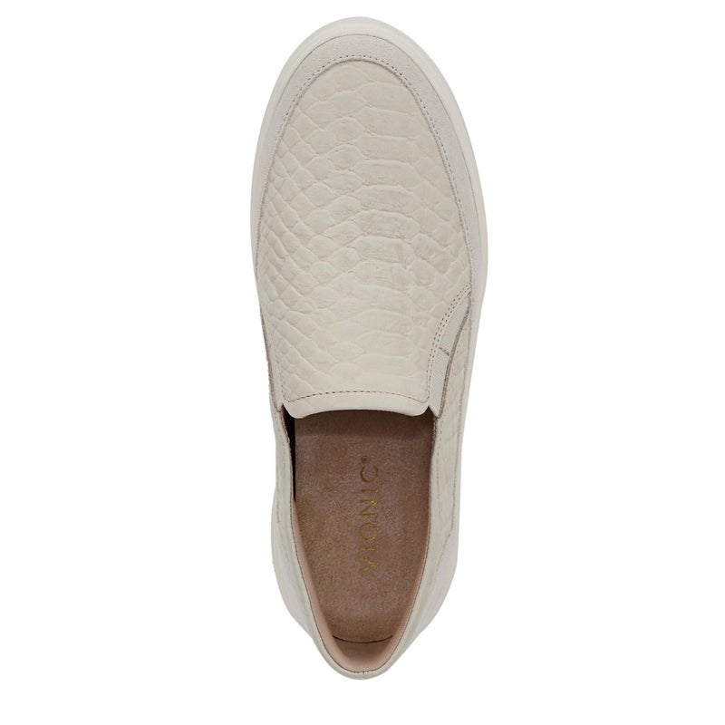 Vionic Womens Kearny Sneaker Cream Leather 9 M - Image 5