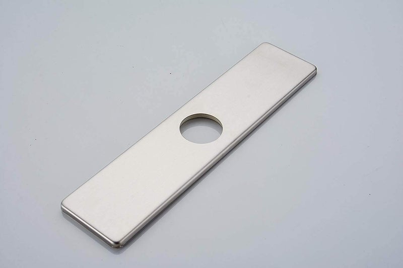 BATHLAVISH 10 Inch Kitchen&Bathroom Sink Faucet Baseplate Hole Cover Deck Plate Escutcheon Brushed Nickel Square 304 Stainless Steel - Image 3
