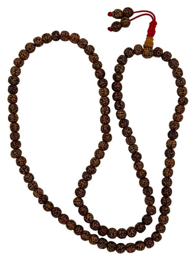 DharmaObjects Tibetan Buddhist Meditation 108 Beads Genuine BODHISEED MALA for Compassion Brown - Image 2