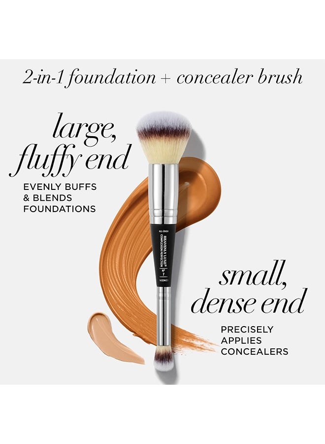 IT COSMETICS Heavenly Luxe Complexion Perfection Brush #7 - Foundation & Concealer Brush in One - Soft Bristles - Pro-Hygienic & Ideal for Sensitive Skin Multicolor - Image 4