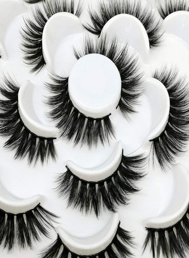 DAODER Lashes False Eyelashes Long Dramatic Mink Lashes 15mm Thick Volume Wispy Eye Lashes Pack Reusable Fake Eyelashes Bulk 10 Pairs (Dramatic Lashes) - Image 5