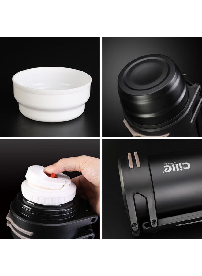 Cille Large Capacity Insulated Thermos 304 Stainless Steel Travel Camping Vacuum Insulated Water Bottle Outdoor Touring Thermos - Image 4