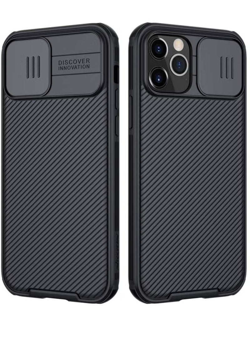 Nillkin Case for iPhone 12 Pro Max Cover Hard CamShield with Camera Slide Protective Cover Perfect Design Compatible with Apple iPhone 12 Pro Max 6.7 Inch Black, - Image 1