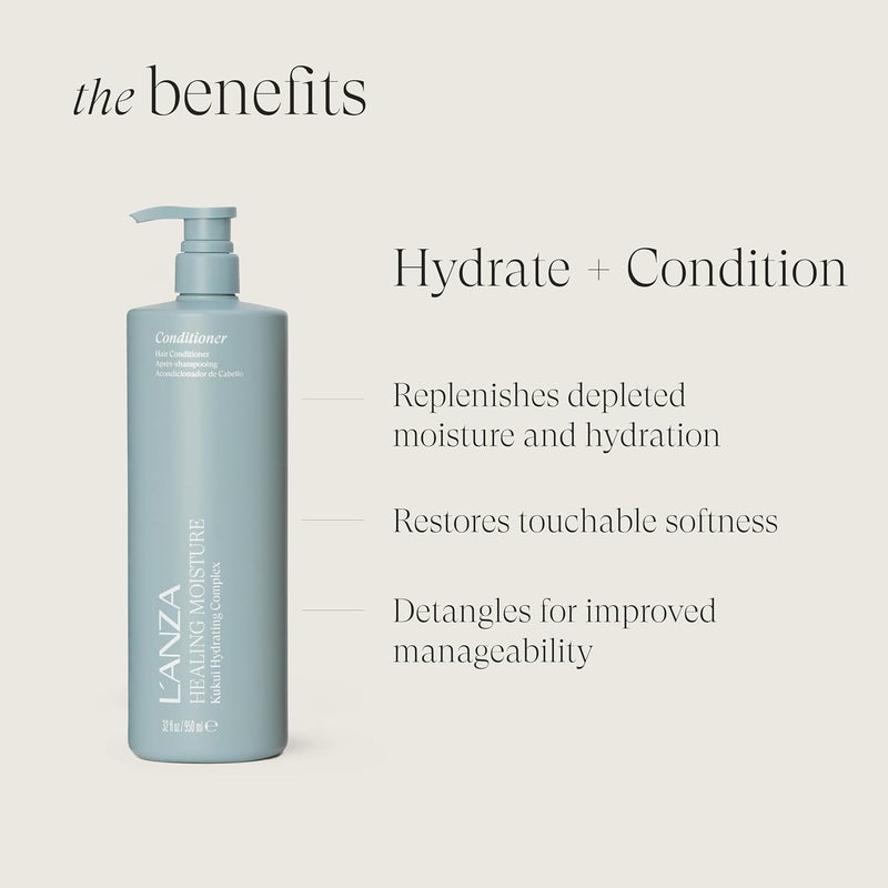 L'anza Healing Moisture Kukui Nut Conditioner 1000 ml - Image 2