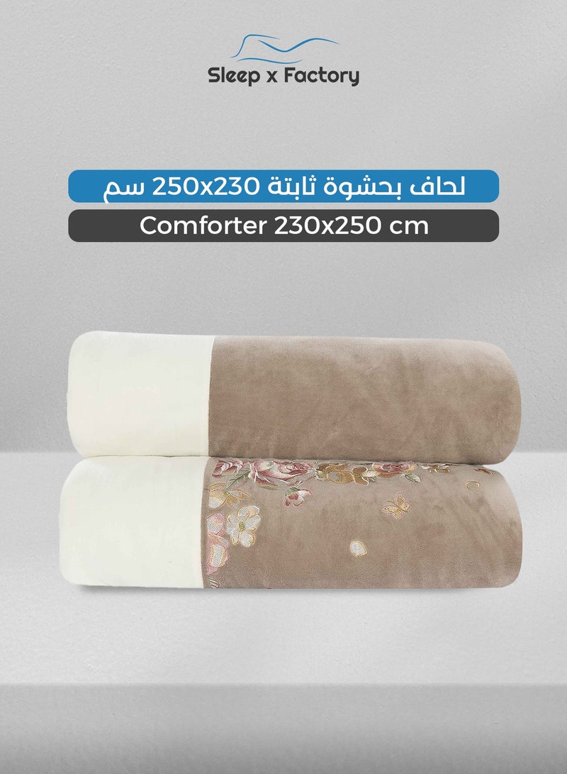 سليب × فاكتوري طقم مفرش شتوي مخمل مزخرف 6 قطع – مقاس كينج - Image 5