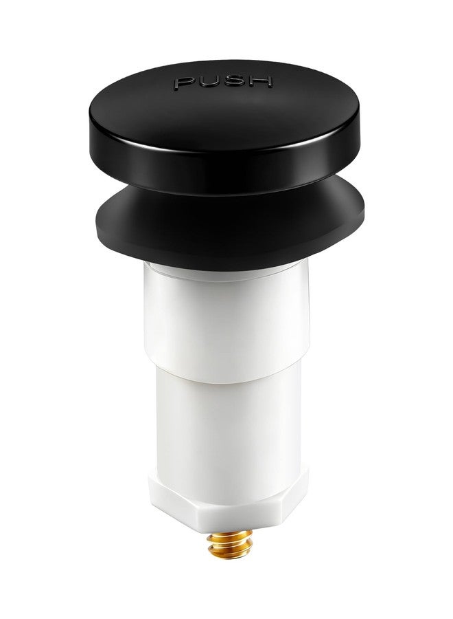 Coolfell 1 Pack 5/16'' Thread Studs Bathtub Drain Stopper, Bathroom Tub Drain Stopper 5/16'' Thread for Most Bathtubs Stopper (Matte Black Cover) - Image 1