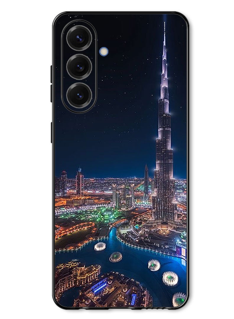 Theodor Case Compatible with Samsung Galaxy A37 Protection Shockproof Bumper Cover Burj Khalifa Night View - Image 1