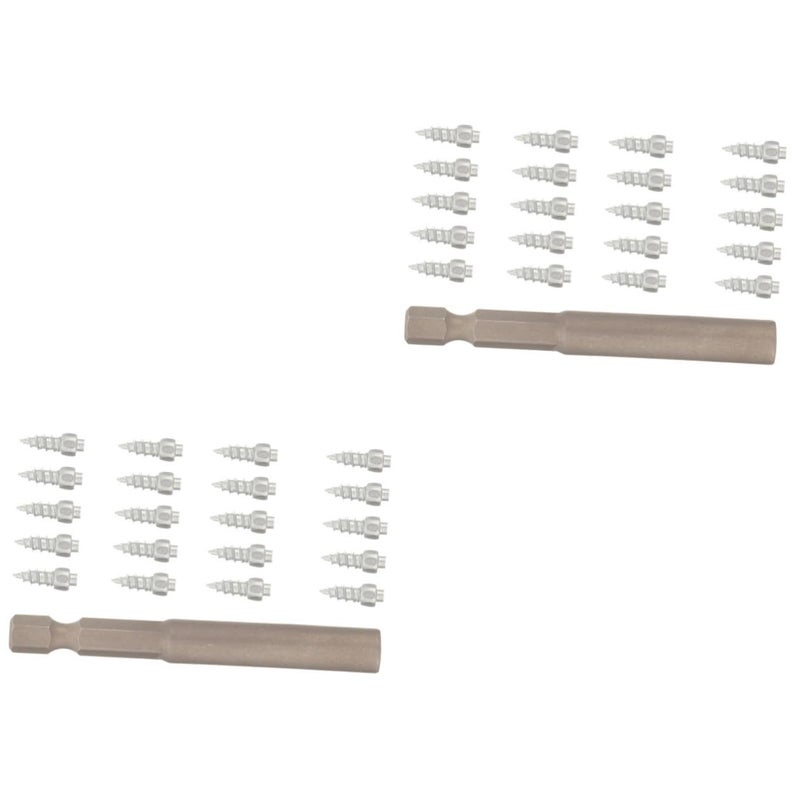 2 Sets 20Pcs Tire Snow Studs For Winter Outdoor Activities On Ice And Snow - Image 2