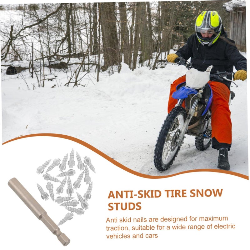 2 Sets 20Pcs Tire Snow Studs For Winter Outdoor Activities On Ice And Snow - Image 5