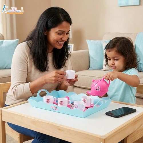 Kriiddaank Minnie Tea Playset - Tea-Set with Cups & Saucers, Best Gift for Kids Aged 3+ | Fun & Educational Toy for Kids | Safe, Engaging & Interactive Play - Image 2