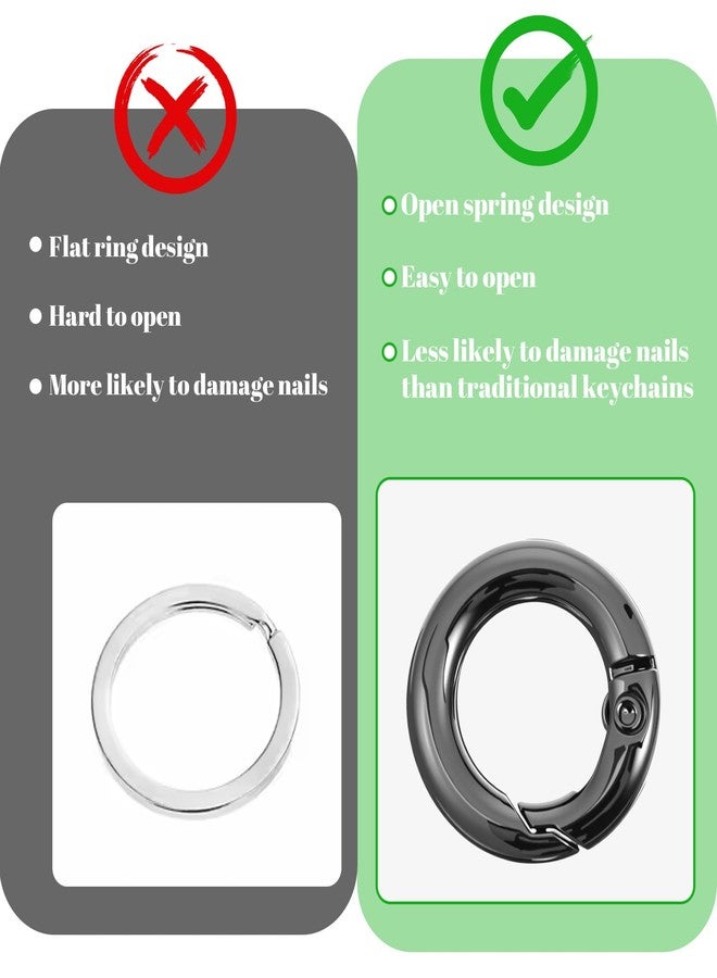 Thrymme Micro Carabiner, 20Pcs Mini Carabiner Clip O Ring Lightweight Micro Metal Clip – Versatile Mini Carabiners for Dog Tags, Keyrings, Paracord, Purse Charms & Keychain Clasps - Image 4