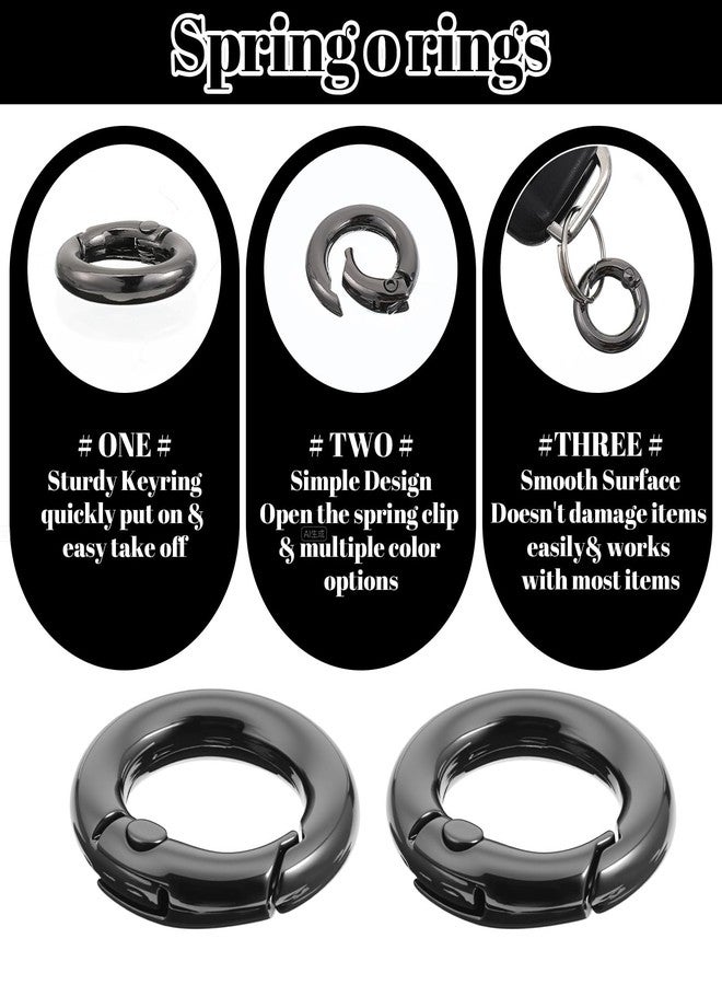 Thrymme Micro Carabiner, 20Pcs Mini Carabiner Clip O Ring Lightweight Micro Metal Clip – Versatile Mini Carabiners for Dog Tags, Keyrings, Paracord, Purse Charms & Keychain Clasps - Image 3