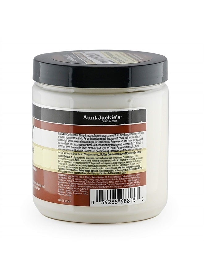 Aunt Jackie's وصفات كريمة جوز الهند - بلسم عميق لإصلاح الشعر، يوفر التغذية، يوقف التلف والتكسر للشعر الطبيعي المجعد، 15 أونصة - Image 3