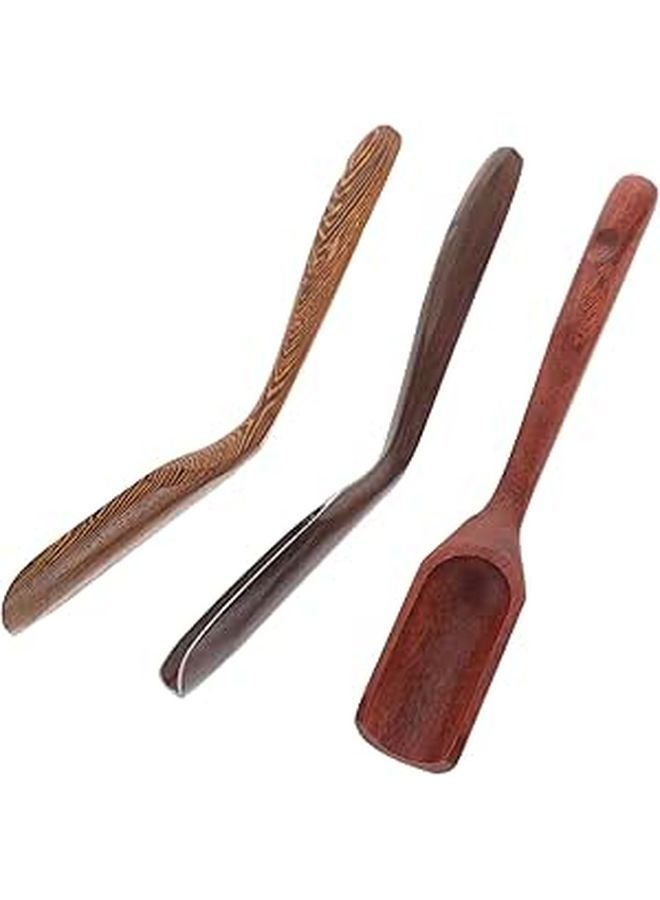 Vintage Wooden Tea Spoon Scoop Set Eco Friendly Home Kitchen Accessory - Image 1