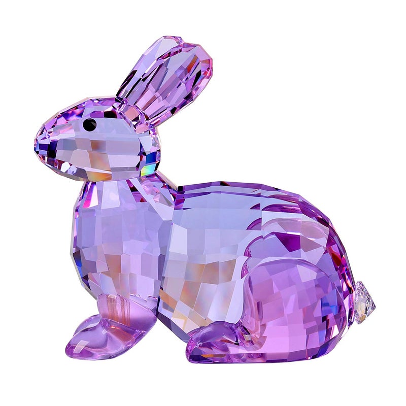Crystal Bunny Rabbit Animal Collectible Cute Figurine Birthday Gifts Home Decor Purple