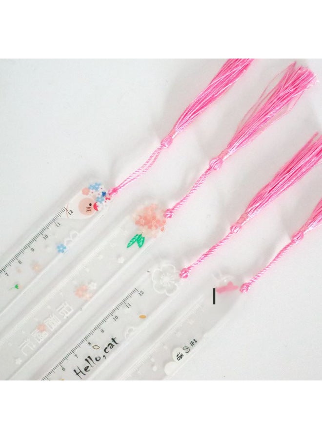 PLUS ONE Transparent Acrylic Bookmark Flower Bookmark Student School Supplies Stationery Gift Creative Gift - Image 4