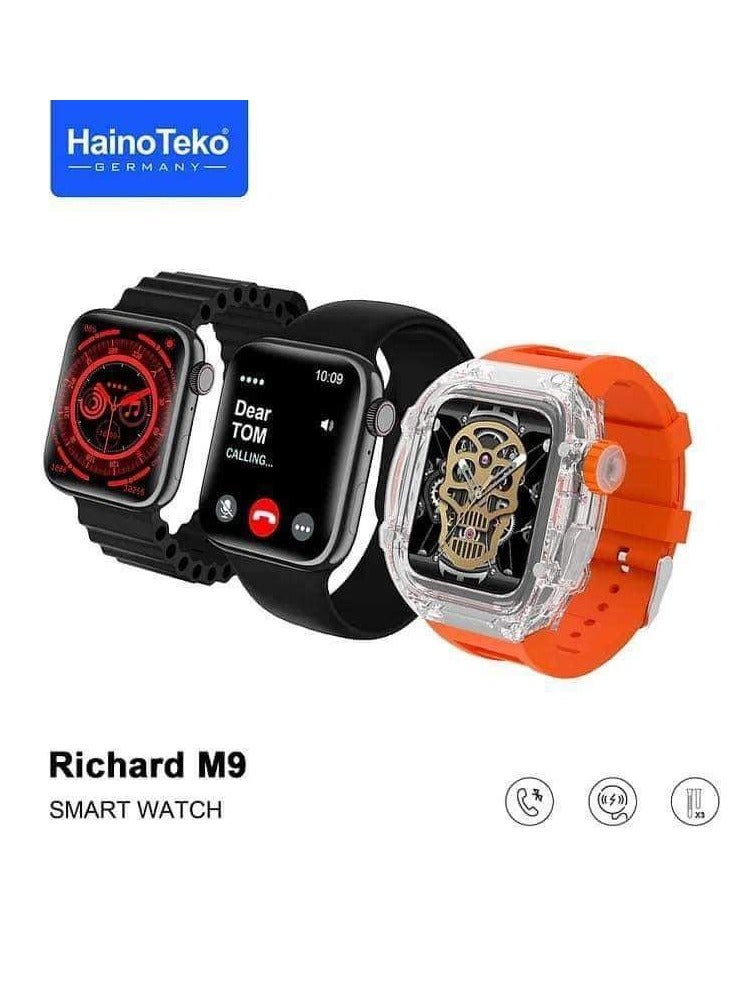 Haino Teko Haino Teko Germany Richard M9 Smart Watch With 3 Pair Straps and 1 Protection case For Men - Image 1
