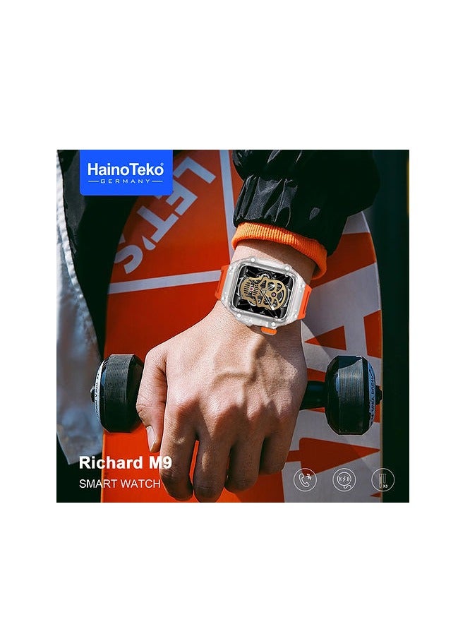 Haino Teko Haino Teko Germany Richard M9 Smart Watch With 3 Pair Straps and 1 Protection case For Men - Image 3