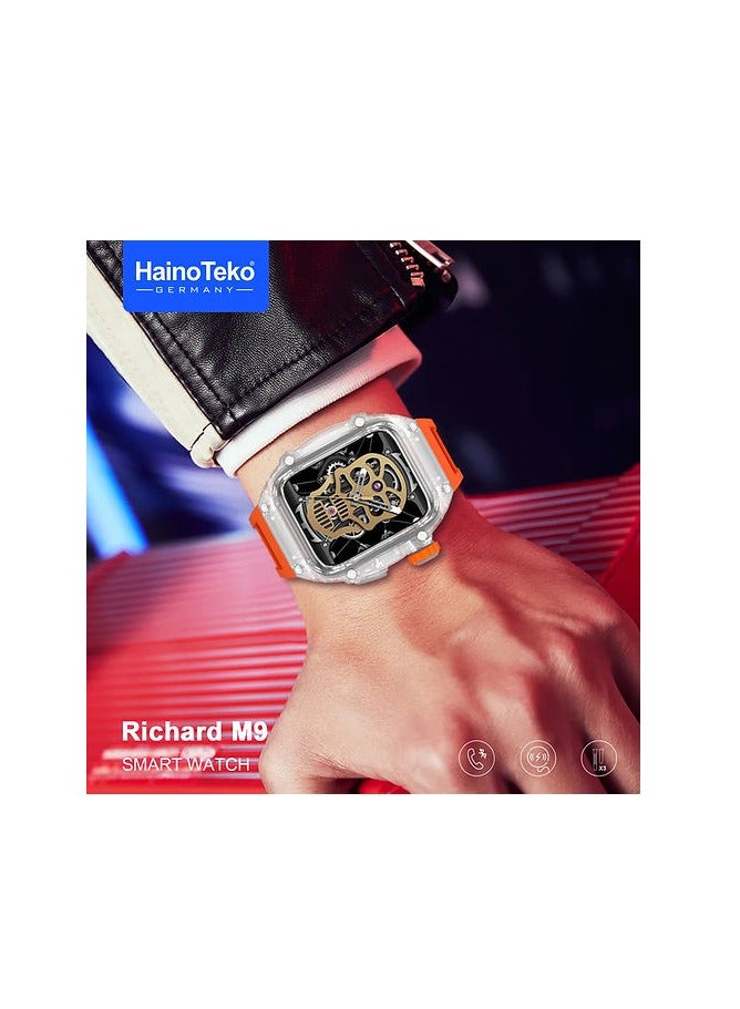 Haino Teko Haino Teko Germany Richard M9 Smart Watch With 3 Pair Straps and 1 Protection case For Men - Image 5