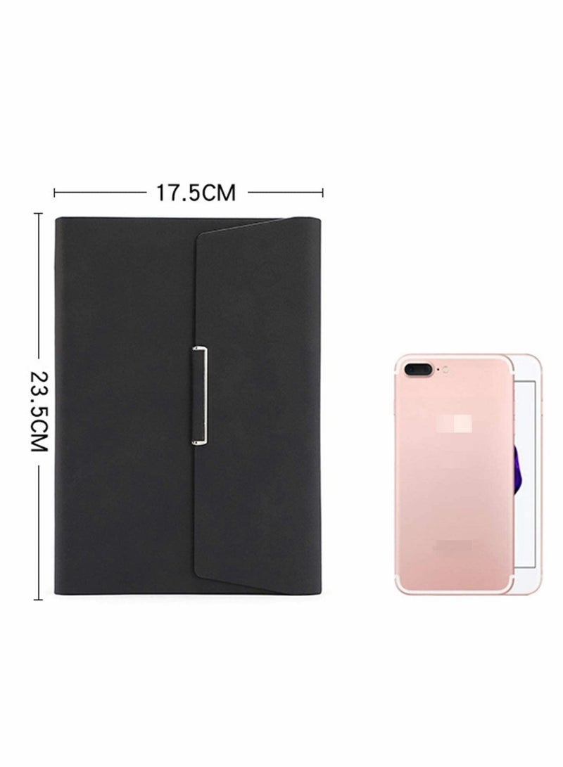 SYOSI A5 3-Folds Loose-Leaf Notebook Business Office Diary 235 * 175mm Orange - Image 2