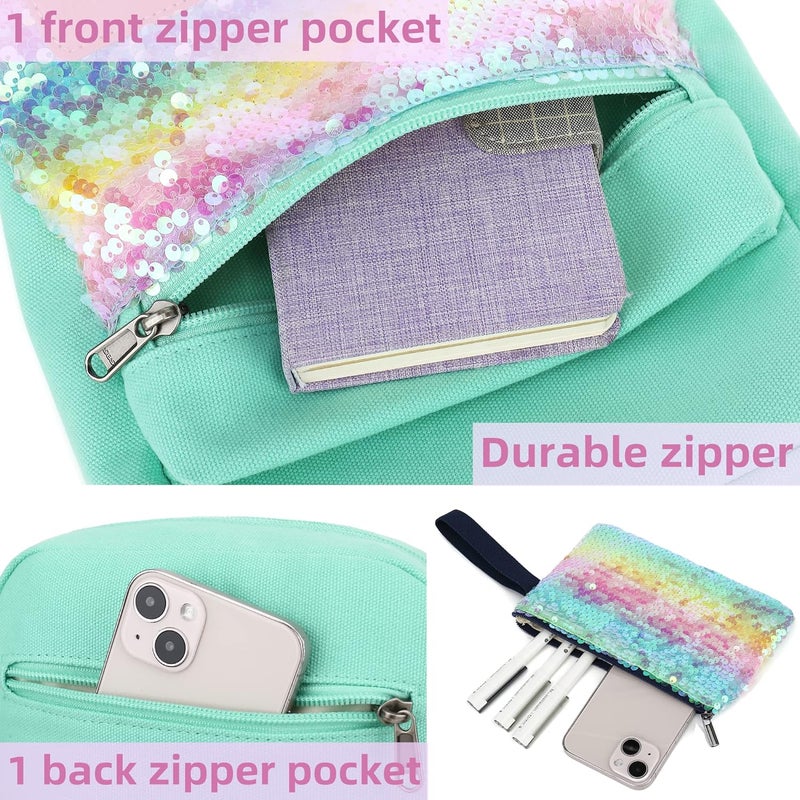 Leaper Girls Crossbody Purses for Kids 2 PCS Cross Body Bag Women Messenger Bag Girls Canvas Bag Cross Body Purse Set | for Kids, 2 PCS, Women - Image 5