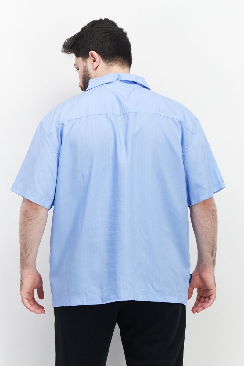 PUMA Men Relaxed Fit Brand Logo Training Polo Shirts, Blue - Image 4