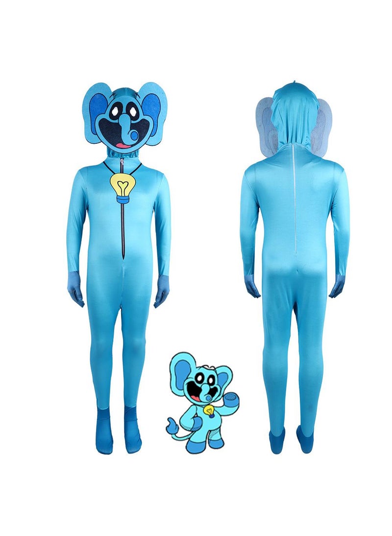 general 1 Set Poppy Playtime Bubba Elephant Cosplay Costume, Size-Inclusive Outfit for Kids & Adults with Mask, Perfect for Party Role-Play & Halloween Cos Events - Image 1