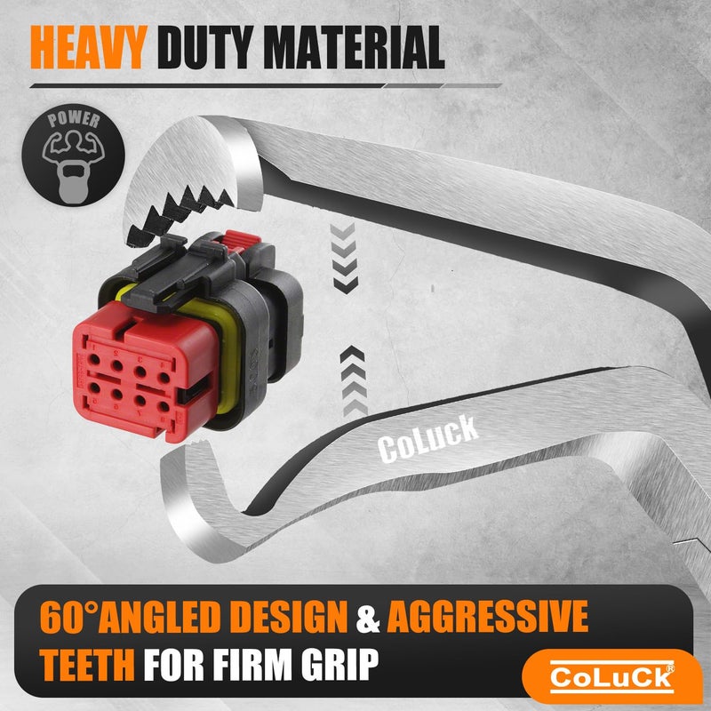 CoLuck 5Pcs Electrical Disconnect Pliers for Cars, Hose Clamp Pliers Connector Removal Tool Disconnect Tool and Connector Separator with terminal removal tool kit Automotive Electrical Tools Automotive Tools - Image 4