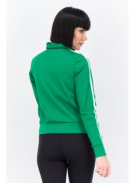 adidas Originals Women Sportswear Fit Training Half Zip Jacket, Green  - Image 3