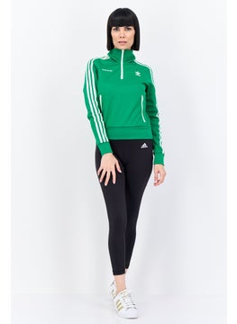 adidas Originals Women Sportswear Fit Training Half Zip Jacket, Green  - Image 4