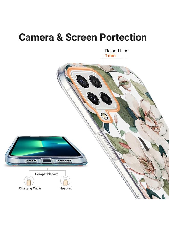 إيروريكس جراب لهاتف Samsung Galaxy A22 4G EU / M32 Global Ring IMD Flowers TPU - Image 4