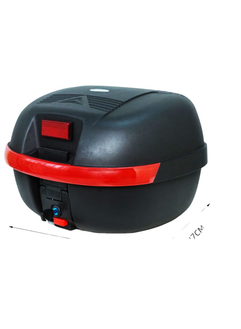 Motorcycle Rear Trunk Box, Large Waterproof Storage Bag with 2 Keys