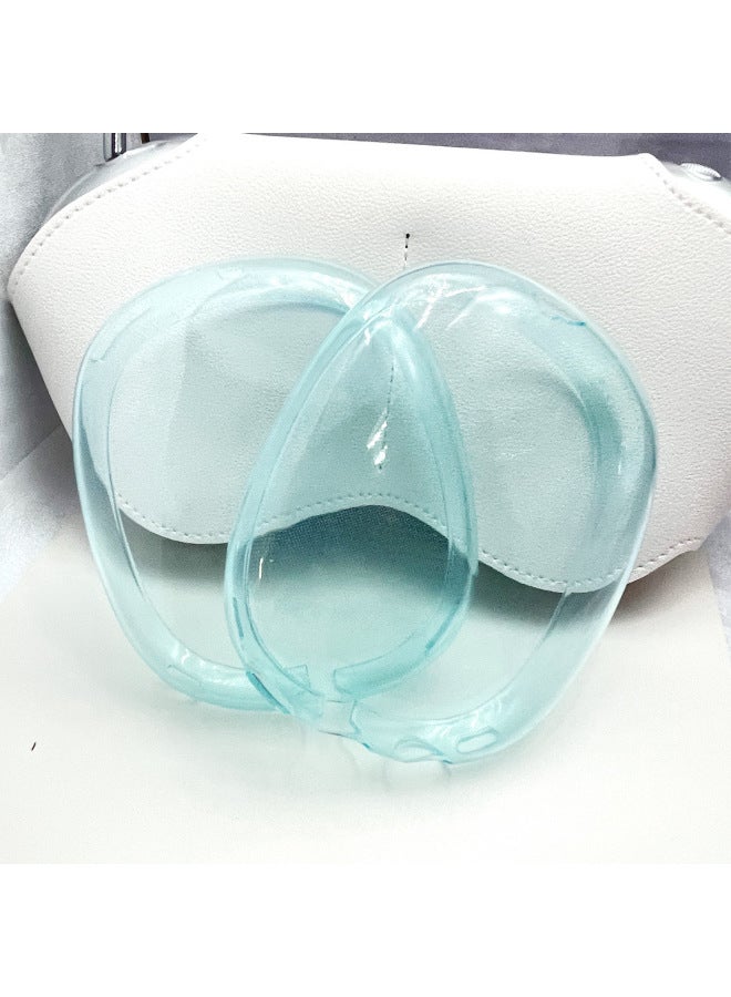 Applicable To Apple Air Pods Max Bluetooth Wireless Headset Transparent Soft Shell Headset Transparent Protective Cover-Color:light Blue/outer Earmuffs-Model:Air Pods Max Naked  - Image 1