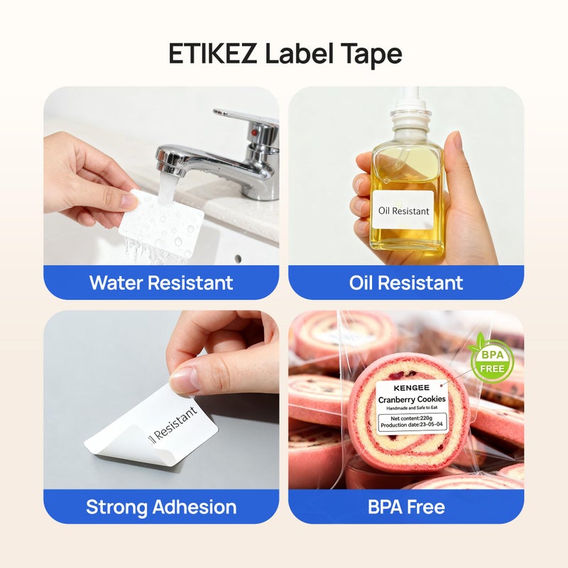 ETIKEZ Thermal Label for PM260 Printer, 1.57'' x 1.18'' (40x30mm) Thermal Tape, Waterproof, Multi-Purpose Label, 1 Roll of 230 Self-Adhesive Thermal Paper (White) - Image 4