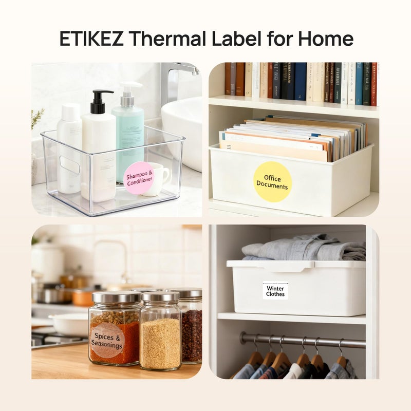 ETIKEZ Thermal Label for PM260 Printer, 1.57'' x 1.18'' (40x30mm) Thermal Tape, Waterproof, Multi-Purpose Label, 1 Roll of 230 Self-Adhesive Thermal Paper (White) - Image 5