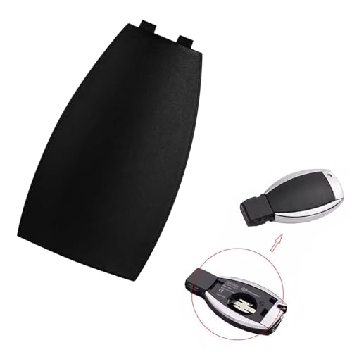 QBOONPT Car Key Rear Cover Key Shell Back Cover Replacement Key Fob Cover Compatible with Mercedes Benz BClass CClass EClass W204 3 Buttons Car Key Fob Case Car Interior AccessoriesBlack - Image 1