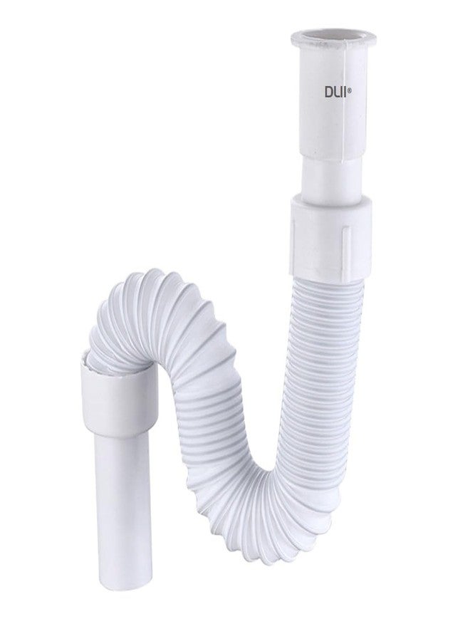 DLII® Flexible PVC Waste Pipe | PVC Waste Pipes for Bathroom Wash Basin & Kitchen Sink | Plumbing Drain Connector (Set of 4) - Image 1