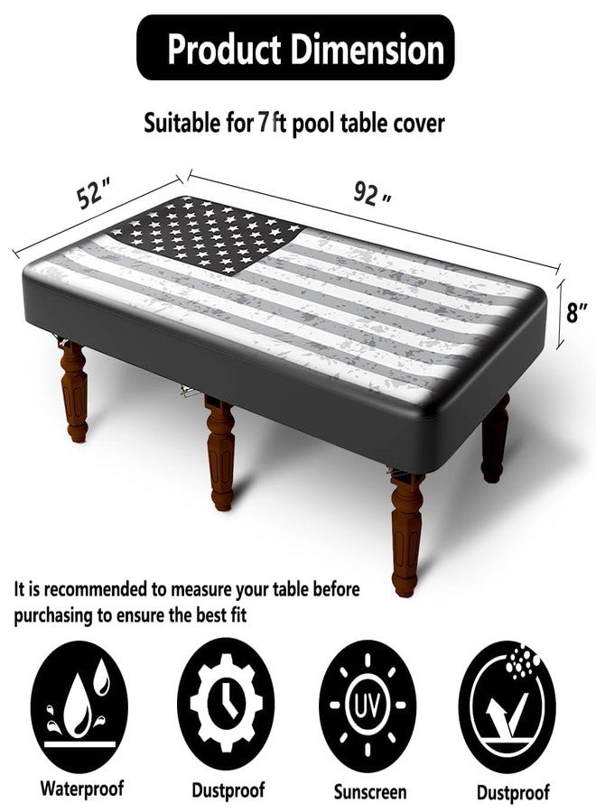 SEJGGKQ Pool Table Cover 7ft,Billiard Table Covers Waterproof Custom Tablecloth Dust Cloth,Indoor/Outdoor Billiards Topper Accessories for Protecting Felt Scratch-Resistant for para Bar,Billiard Room (7ft) - Image 2