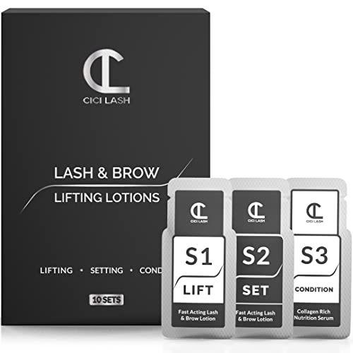 CICI Lash 10 Sets Of Lash Lift  Brow Lamination Lotions For Professionals  Instant Perming Lifting  Curling for Eyelashes  Eyebrows  Salon Results Lasting 68 Weeks  10 Semi Permanent Treatments Supplies - Image 1