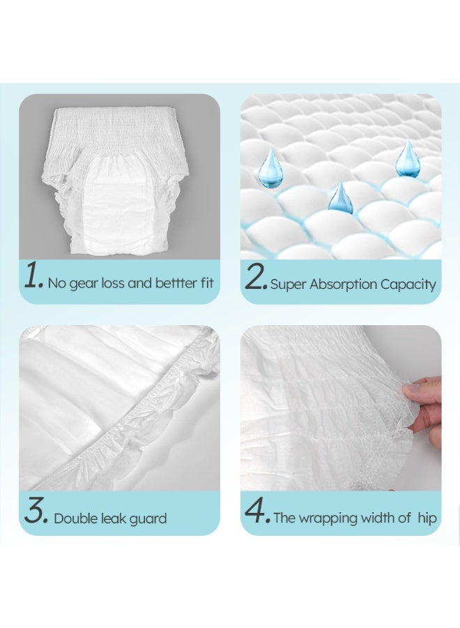 فريس عبوة من ١٠ سراويل داخلية للاستخدام مرة واحدة (مقاس XL) | ملابس داخلية صحية مانعة للتسرب وجيدة التهوية للنساء | حماية فائقة من الرطوبة، مصممة على شكل سراويل داخلية، لمنع تدفق الدم الغزير والطويل. - Image 3