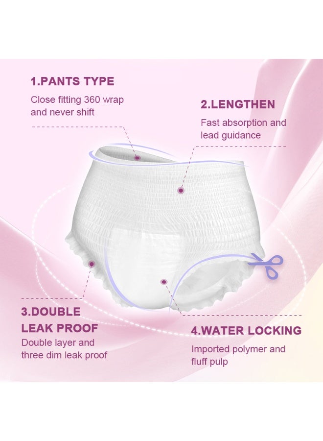 فريس عبوة من ١٠ سراويل داخلية للاستخدام مرة واحدة (مقاس XL) | ملابس داخلية صحية مانعة للتسرب وجيدة التهوية للنساء | حماية فائقة من الرطوبة، مصممة على شكل سراويل داخلية، لمنع تدفق الدم الغزير والطويل. - Image 2