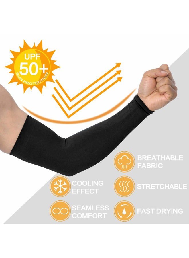 Feeke Arm Sleeves for Men and Women, Sleeves to Cover Arms for Men and Women 4-Pairs, White+black+grey-6 Pairs, L - Image 2
