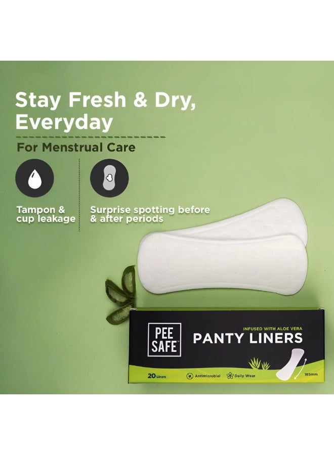 PEE SAFE Infused With Aloe Vera Panty Liners 20 Liners - Image 3