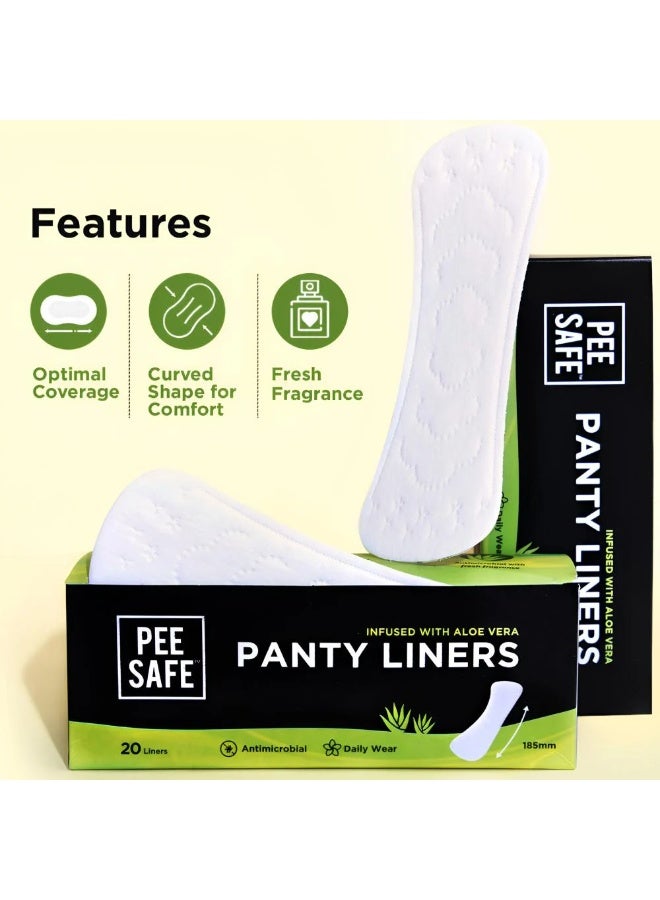 PEE SAFE Infused With Aloe Vera Panty Liners 20 Liners - Image 2