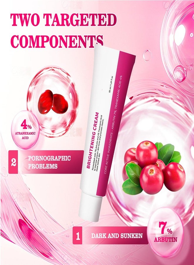 DIMOT Arbutin 7% Acid Face Cream, 70,000ppm Arbutin for Glow Skin Care, Youthful Moisturizing Facial Cream for All Types, 50ml, 1.69 fl.oz. - Image 2