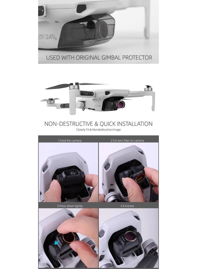 Sunnylife Camera Lens Filter MCUV ND4 ND8 ND16 ND32 CPL ND/PL Filters for Mavic Mini（MCUV, CPL, ND4, ND8） - Image 5