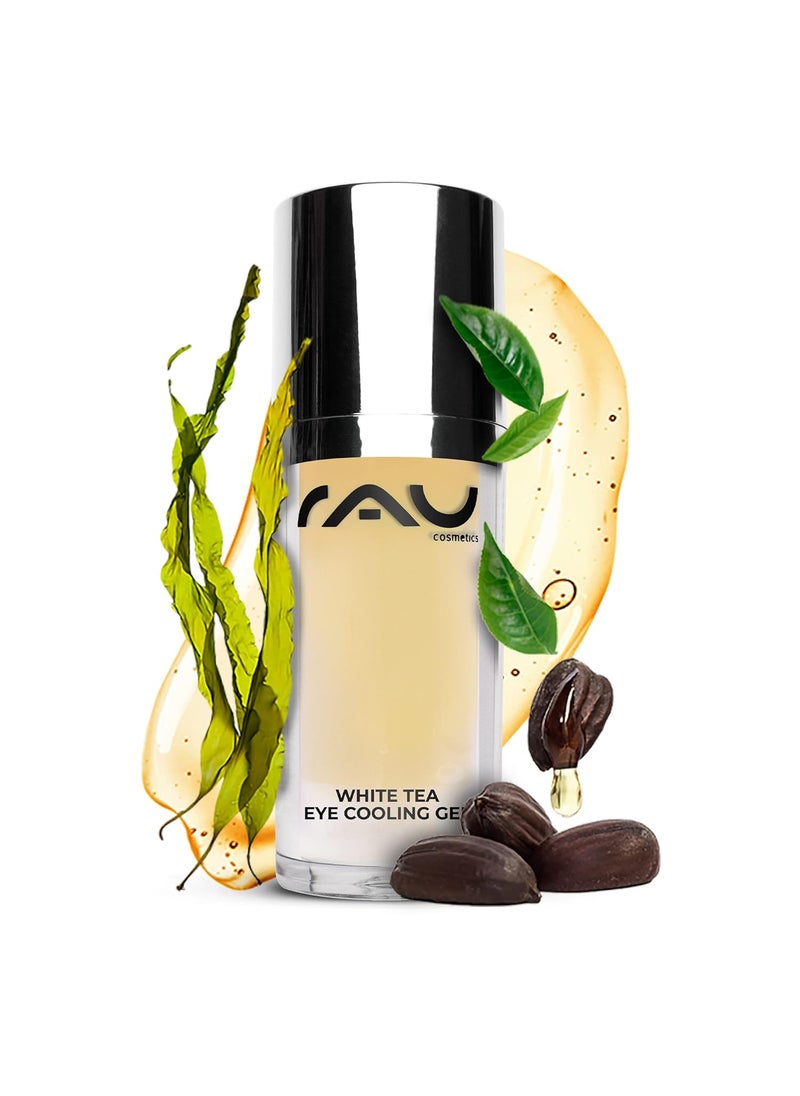 rau cosmetics RAU White Tea Eye Cooling Gel 102 fl oz  Gentle Gel with White Tea Allantoin Jojoba Extract  Algae Extract  Removes Eye Bags Dark Circles and Crows Feet with its Firming AntiAging Effects 