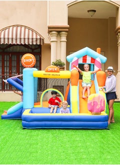 JSAITOYS Inflatable Bouncer with Slide Splash into Fun with an Inflatable Water Slide  - Image 1